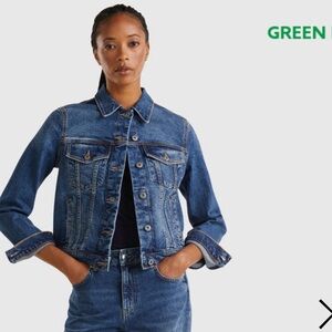 NEW United Colors of BENETTON Rider Denim Jacket Size Medium